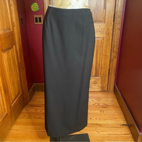 VTG Long black wool maxi skirt Francesca Mammoliti Canadian designer sz 10 - Picture 4 of 8